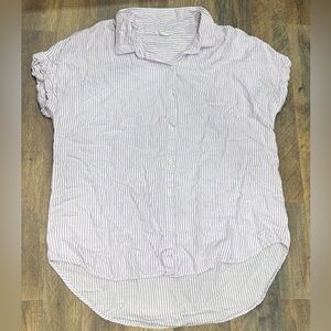 Beachlunchlounge Purple Short Sleeve Button up Shirt